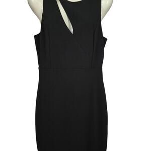 Express Elegant Black Women's Mini Dress with Unique Cutout Detail‎